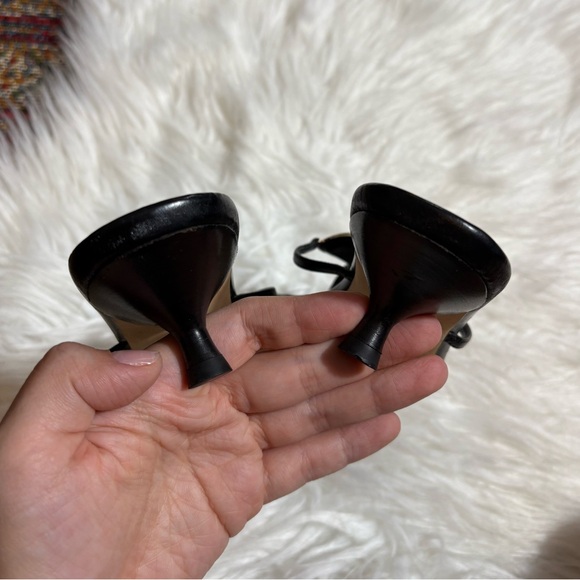 Vintage Gucci Leather Kitten Heels Heart Logo - Picture 5 of 9